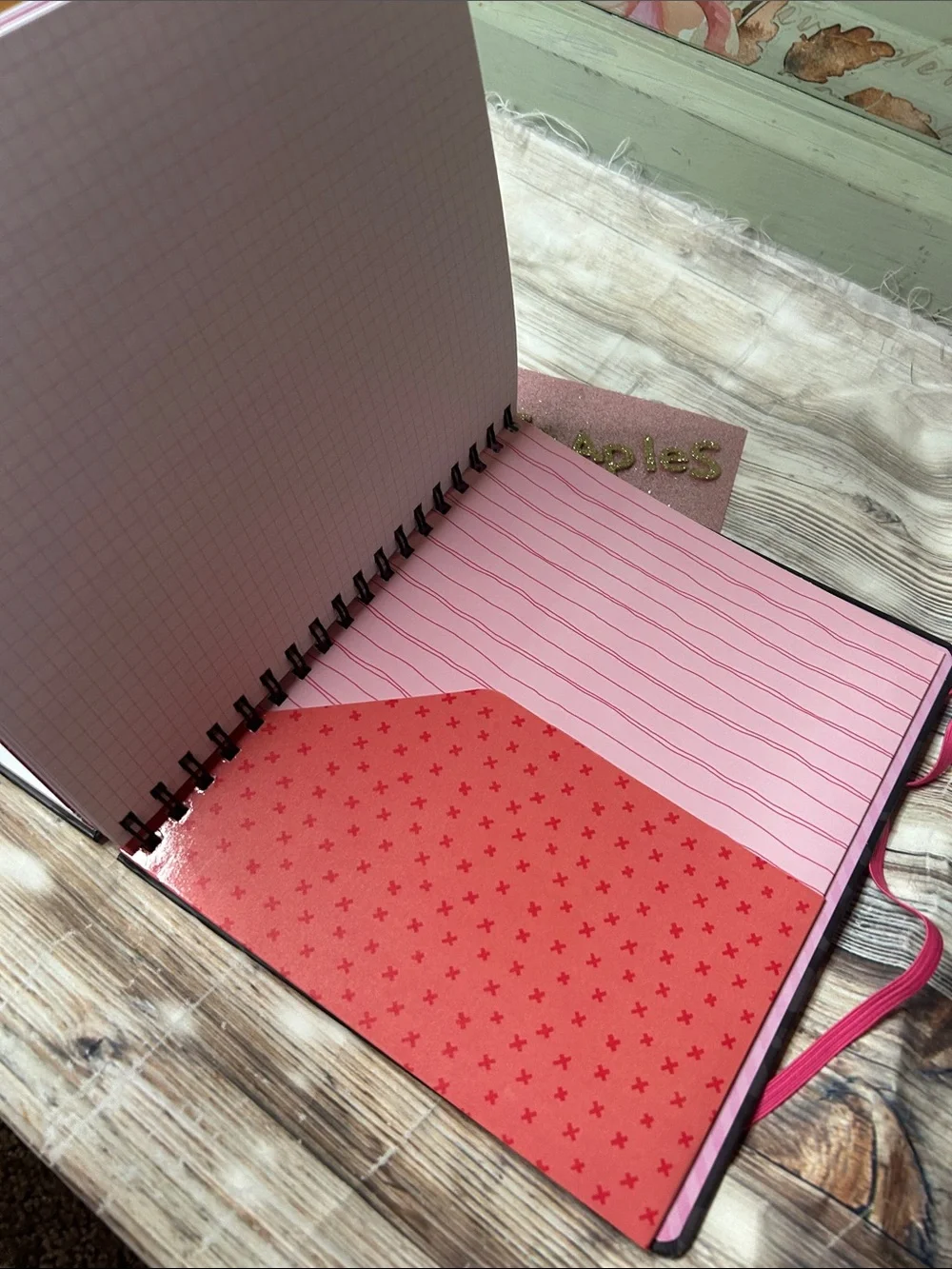 2027 17-Month Planner Spiral Notebook - Black Camouflage Pink Camo